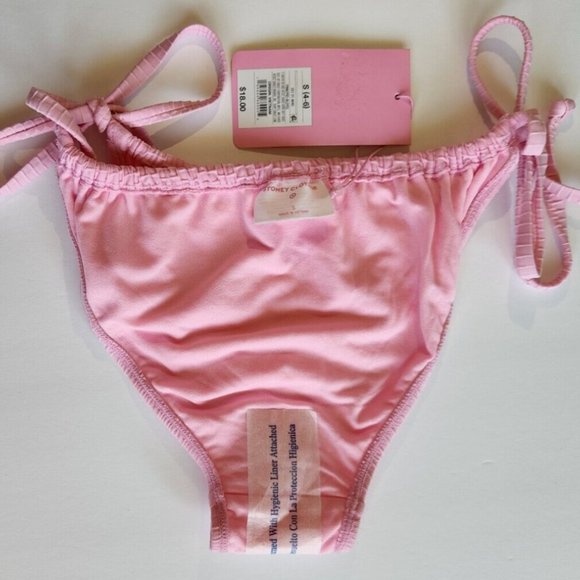 Stoney Clover Lane x Target NWT Women's Pink Textured String Bikini Bottom Sz S - Picture 8 of 9
